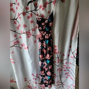 NWT New With Tags Candie's Black Floral Maxi Dress Size XS